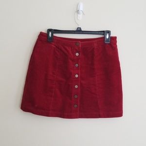 Forever 21 Velvet Red Skirt